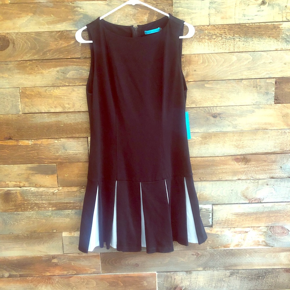 Alice and Olivia black/white tennis style dress
